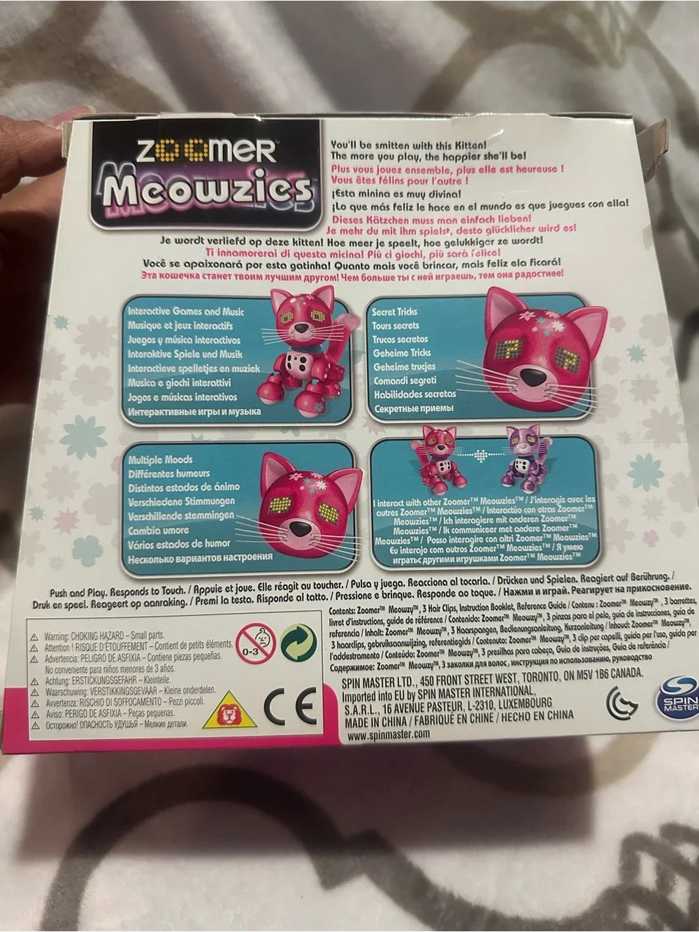 Zoomer Meowzies Blossom Interactive Kitten Toy - Pink